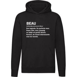 Beau | Unisex | Trui | Sweater | Hoodie | Capuchon | Zwart | Jarig | Verjaardagkado | Verjaardag Kado | Grappig | Cadeau