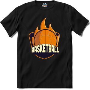 Basketball | Basketbal - Sport - Basketball - T-Shirt - Unisex - Zwart - Maat 4XL