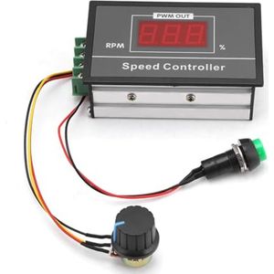 Motor Speed Regulator, DC Motor Speed Controller DC 6-60V 12V 24V 36V 48V 30A PWM DC Motor Speed Controller with Start Stop Switch Potentiometer
