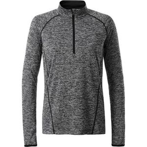 James and Nicholson Dames/dames Sport Top met lange mouwen (Zwart gemêleerd/zwart)