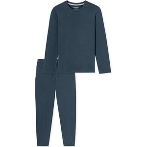 Schiesser - Schlafanzug Lang - Zacht Flanel - Donkerblauw