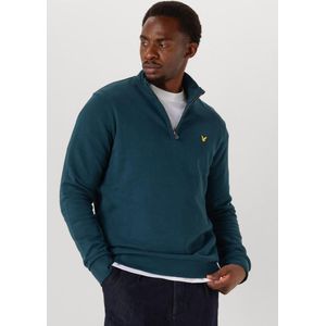 Lyle & Scott Loopback Quarter Zip Sweat Truien & Vesten Heren - Sweater - Hoodie - Vest- Petrol - Maat M