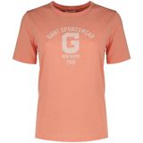 Gant Reg Logo T-shirt Met Korte Mouwen Roze XL Vrouw