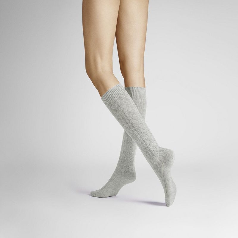 Hudson - WINTER PLAIT - Kniekousen - Silber