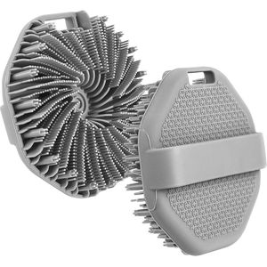 longziming -2*Silikon Lichaamsborstel voor Peeling en Reiniging – Douchborstel met Haken voor Hoofdhuidmassage en Zachte Scrub – Geschikt voor Alle Huidtypes – Snel Schuimen en Verfrissen
