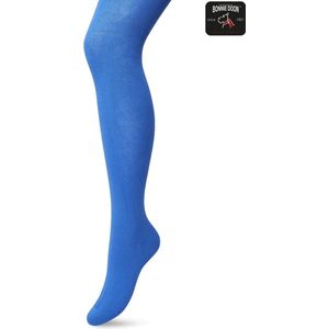 Bonnie Doon Biologisch Katoenen Maillot Dames Blauw maat 42/44 XL - Uitstekende pasvorm - Gladde Naden - OEKO-TEX gecertificeerd - Bio Cotton Tights - Duurzaam en Huidvriendelijk Bio Katoen - Fel Blauw - Strong Blue - BP051900.366