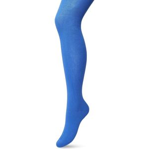 Bonnie Doon Biologisch Katoenen Maillot Dames Blauw maat 42/44 XL - Uitstekende pasvorm - Gladde Naden - OEKO-TEX gecertificeerd - Bio Cotton Tights - Duurzaam en Huidvriendelijk Bio Katoen - Fel Blauw - Strong Blue - BP051900.366