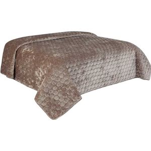 Unique Living Peggy - Bedsprei - Tweepersoons - 220x220 cm - Taupe