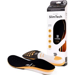 52Bones SlimTech High Arch - premium inlegzolen met hoge voetboog - optimale ondersteuning en stabiliteit - geschikt voor smalle schoenen - maat 43/44