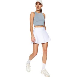 Trendyol Marineblauwe 2-Laags Tennisgebreide Sportshortrok Met Short Twoss22Sr00067