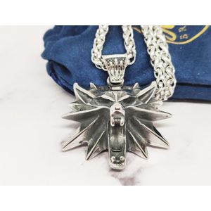 Mei's Lacy Wolf Head - ketting mannen / heren sieraad / The Witcher - Stainless Steel / 316L / Chirurgisch Staal - 70 cm / zilver