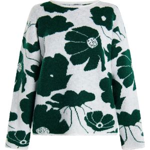Trui - Lurea - Gebreide Trui - Bloemenprint - Lange Mouw - Normale Lengte