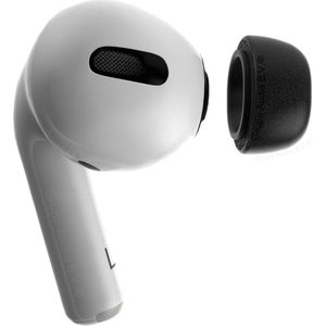 Foam eartips geschikt voor Airpods Pro (2) - zwart - 6× Small - zachte memory foam opzet oortjes - foamigo®