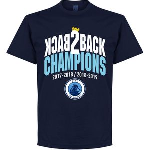 City Back to Back Champions T-Shirt - Navy - L