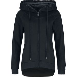 R.E.D. ROCK-ENGINEERED DESIGN Zwart lang sweatjack Vrouwen - M