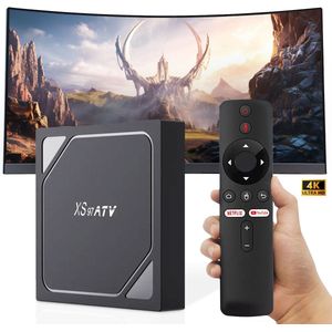 LotaHome - Chromecast - Chromecast Streaming Box – Met LED Scherm - 4K Ultra HD - 1080 HD - Inclusief Netflix, YouTube, Wifi, Bluetooth en Google Assistant – 16 GB - Android TV Box - Streaming Box – Hoge Resolutie - Media Streamer – Compleet Pakket