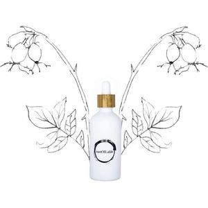 Rozenbottelolie - glazen pipet flesje 10ml (plasticvrij verpakt) - vegan - dierproefvrij en zonder chemische toevoegingen - rozenbottel huidolie