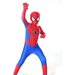 Superheldpak - Maat 110/116 - Spinnenjongen - Spin - Superheld verkleedpak - Spinnenheld - Carnaval - Jongen - 5/6 jaar