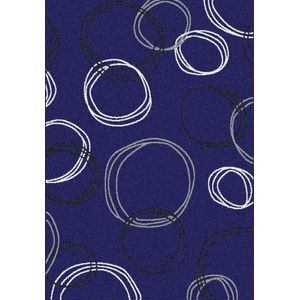 Aledin Carpets Suva Laagpolig Vloerkleed 160x230cm Blauw/Zwart/Wit