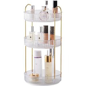 Unyqoos® Uitgebreide 360-Graden Draaibare Cosmetica- en Huidverzorgingsorganizer voor Badkamer en Kaptafel