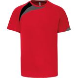 ProAct - Herensportshirt - Rood/Zwart/Grijs - Korte Mouwen