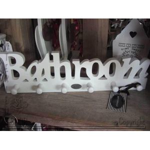Riverdale Haak Kapstok voor de Badkamer Bathroom - Wit - 5 x 40 x 11.5 cm