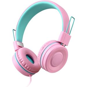 Koptelefoon kinderen met draad - Kinderkoptelefoon - Bedrade hoofdtelefoon - Veilig volume - School - Tablet - Laptop - Reizen - Muziek luisteren