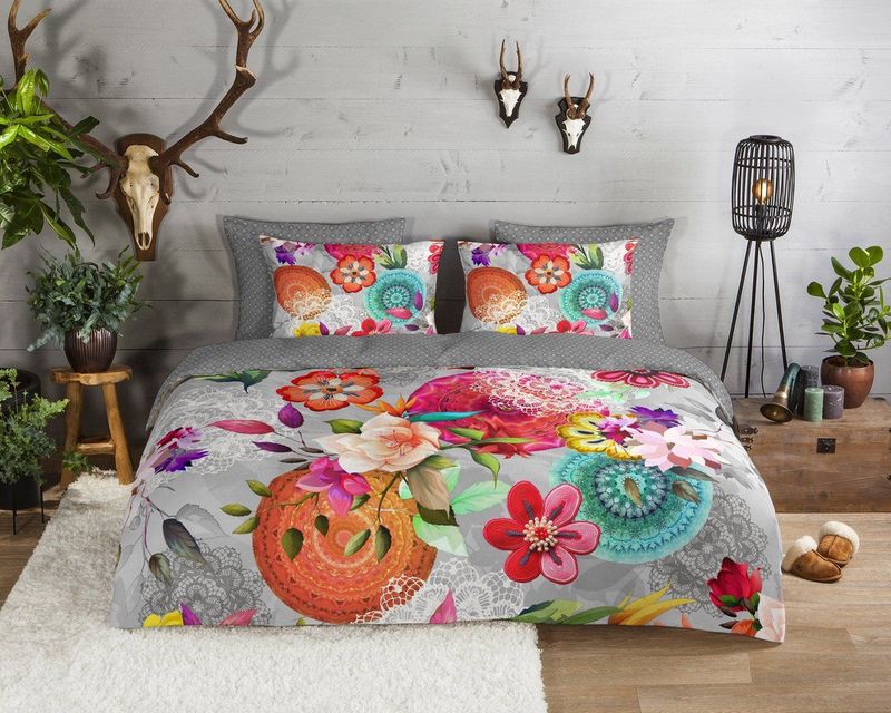 HIP Collectie - Isareja - Dekbedovertrek - Multi - Flanel - Inclusief Kussensloop