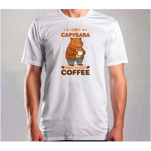 I Cant Capybara Things Without Coffee - T Shirt - MerryChristmas - ChristmasVibes - Funny - Sarcasm - VrolijkKerstfeest - Kerstmis - Grappig - Sarcasme - Capybara - Capy