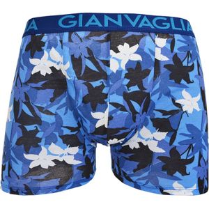 Gianvaglia Heren boxershorts 4 pack - bladeren print - gemixte kleuren - XXL
