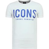 ICONS - Coole T shirt Heren - 6361W - Wit