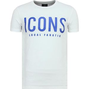ICONS - Coole T shirt Heren - 6361W - Wit