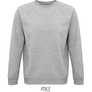 SOLS Premium Unisex Adult Space Organic Raglan Sweatshirt (Grey melange) S