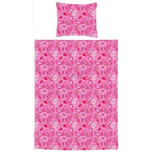 ESTAhome dekbedovertrek paisleys fuchsia roze - 158866