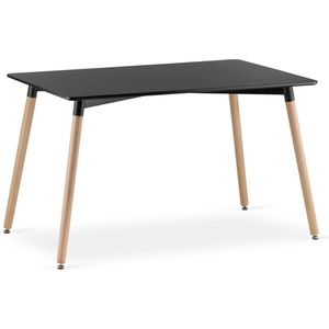 ADRIA - Eettafel - 120x80cm - hout - zwart