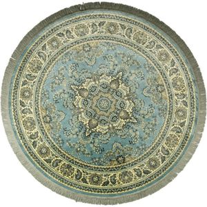 Dutchbone Bodega - Vloerkleed - 175 cm - Rond - Groen