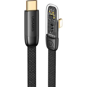 USAMS iPhone Oplaadkabel - USB-C Naar Lightning - 1.2 Meter - 20W - Zwart