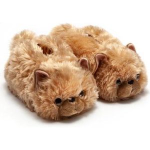 Berussa - Twigy Kinderen Pluche Pantoffels - Dames Sloffen – Pantoffels Dieren -Kat Patroon 30/31
