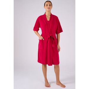 Damart - Kimono-achtige kamerjas, bouclébreisel - Dames - Rood - 38-40 (S)