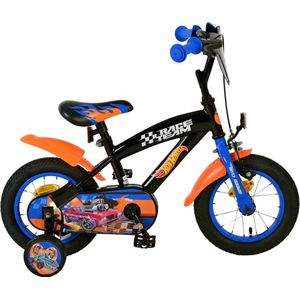 Hot Wheels Kinderfiets - Jongens - 12 inch - Zwart Oranje Blauw