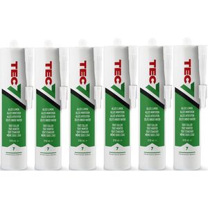 6stuks TEC7 Montagekit - Wit - Patroon - 310ml