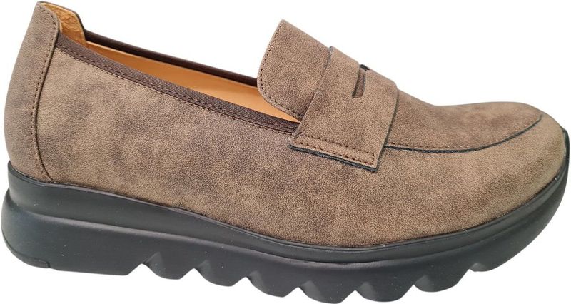 Wolky - Dames Instappers - Bruin - Nubuck
