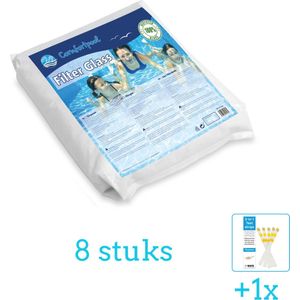 Comfortpool Glasparels - Voor Filterpomp - 20kg - 8 stuks - Voordeelverpakking - Inclusief WAYS Testrips (1 stuks) - Geschikt voor Intex en Bestway Zandfilterpomp