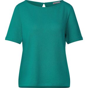 Street One LTD QR knit look Dames T-shirt - intense aqua