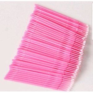 New Age Devi - 100 stuks Microbrushes - Roze - Wimpers Uitbreiding - Individuele Lash Verwijderen - Wattenstaafje - Micro Borstel Voor Wimper Extensions Tool - microbrushes voor Lashes Beauty
