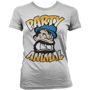 Popeye Brutos Party Animal Girly T-Shirt Damen White-M