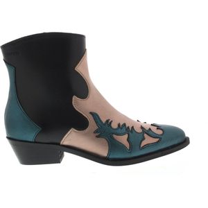 Dames Enkellaars Dwrs Monkey Black Petrol Zwart - Maat 37