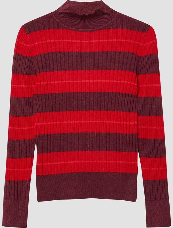 s.Oliver - Gebreide Trui - Opstaande Kraag - Slim Fit - Lange Mouwen