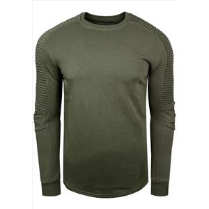 RustyNeal - Heren Trui - Kaki - Longsleeve - Modernfit