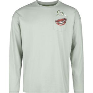 R.E.D. Rock-Engineered Design Lichtgroen shirt met lange mouwen en kikkers - Heren - M